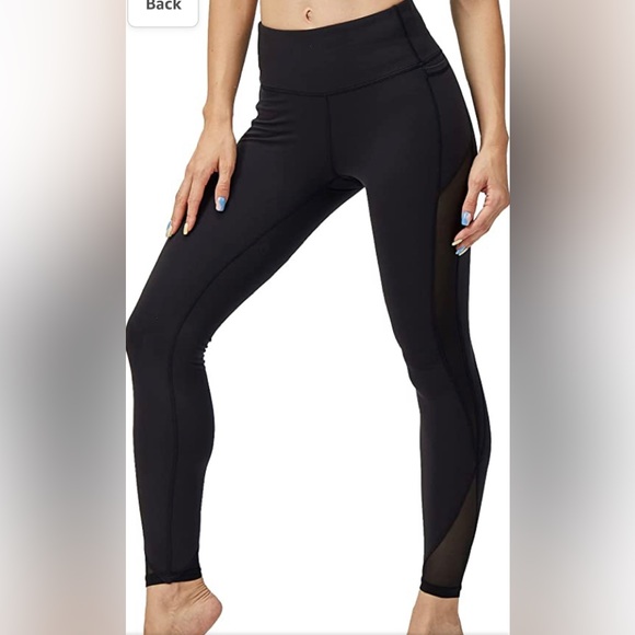 NWT-ONGASOFT High Waisted Yoga Pants for Women Running Workout Mesh Leggings. - Picture 2 of 11